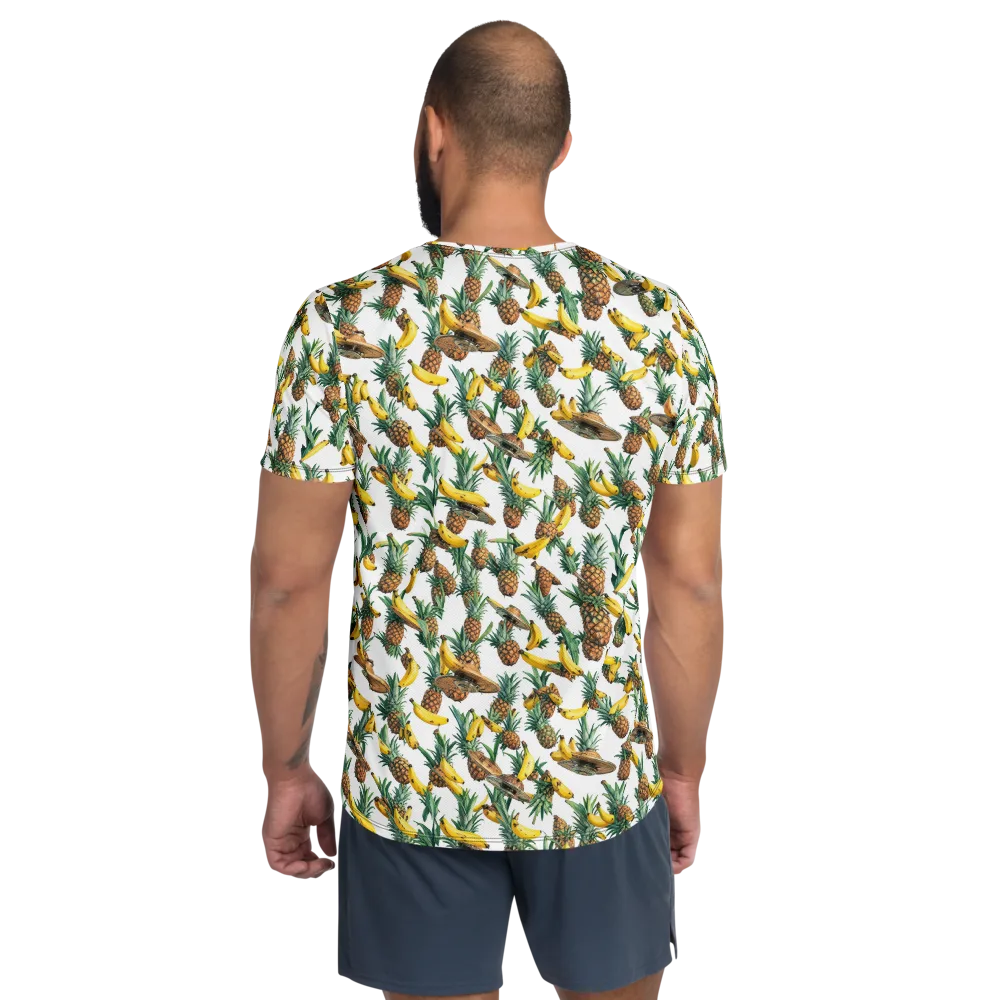 Tropical Air Mail on Men's Athletic T-Shirt — Back