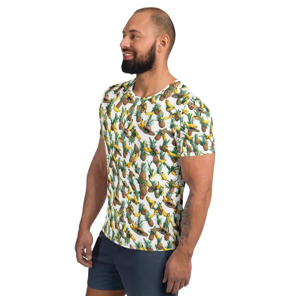 Tropical Air Mail on Men's Athletic T-Shirt — Left