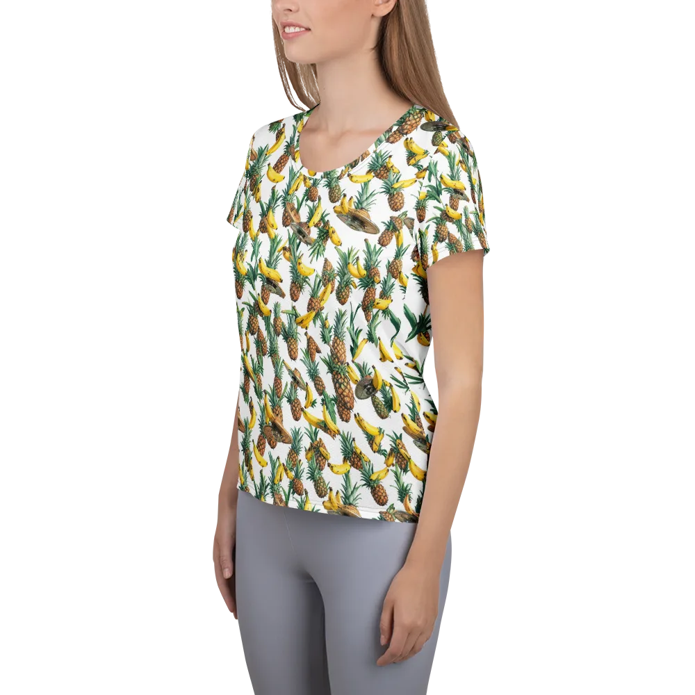 Tropical Air Mail on Women's Athletic T-Shirt — Left