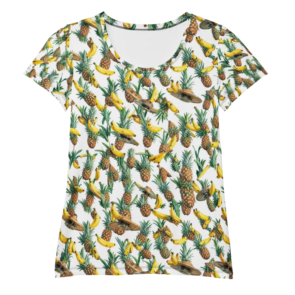 Tropical Air Mail on Women's Athletic T-Shirt — Front