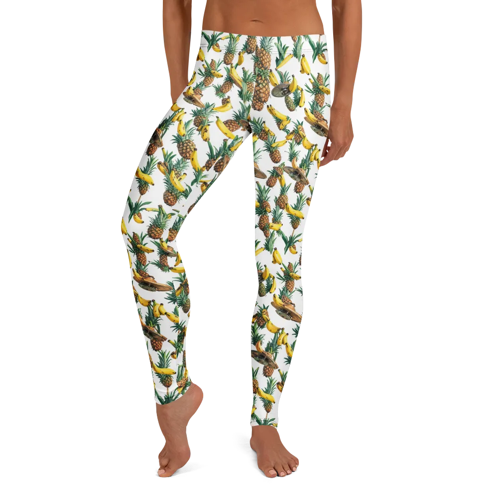 Tropical Air Mail on Leggings — Front