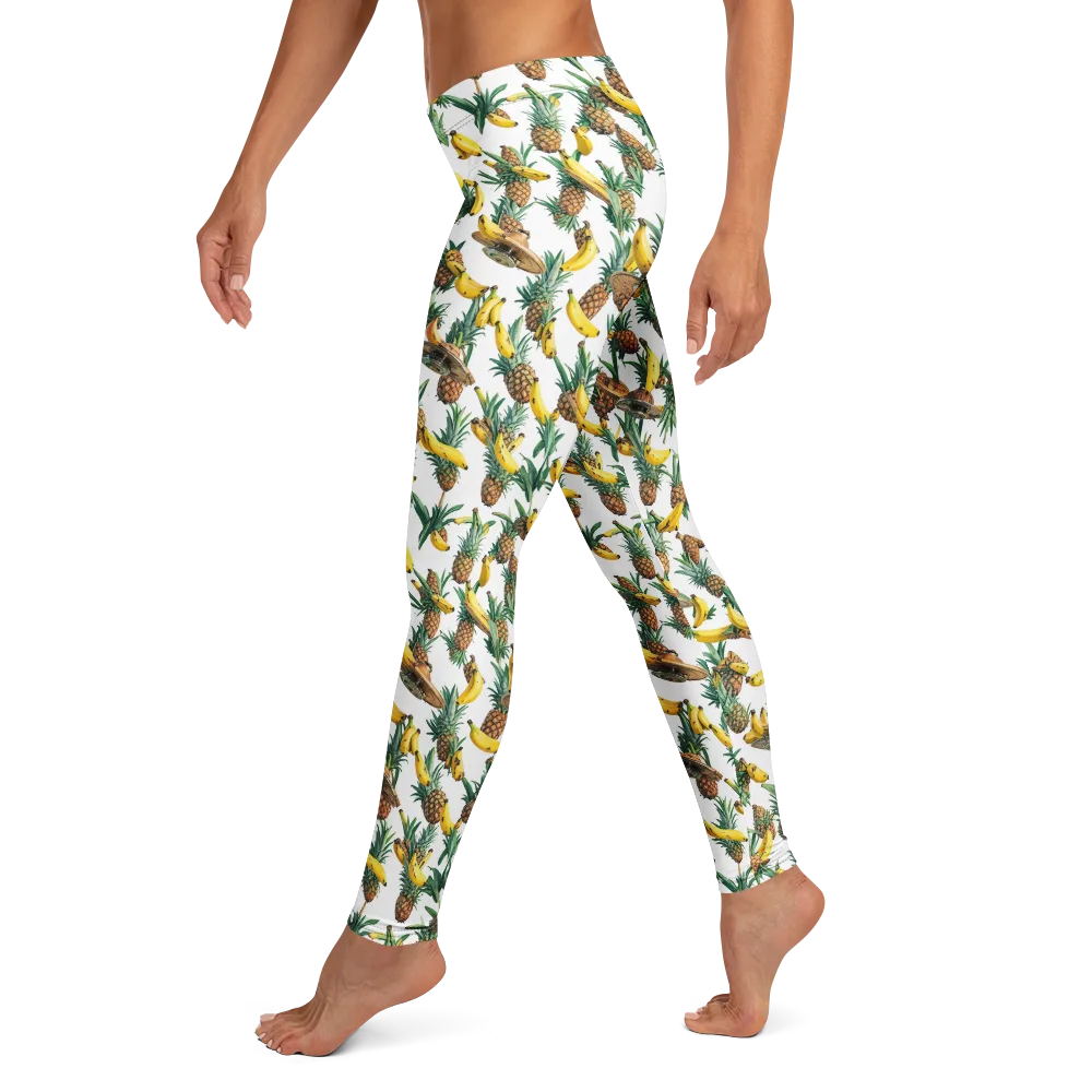 Tropical Air Mail on Leggings — Left