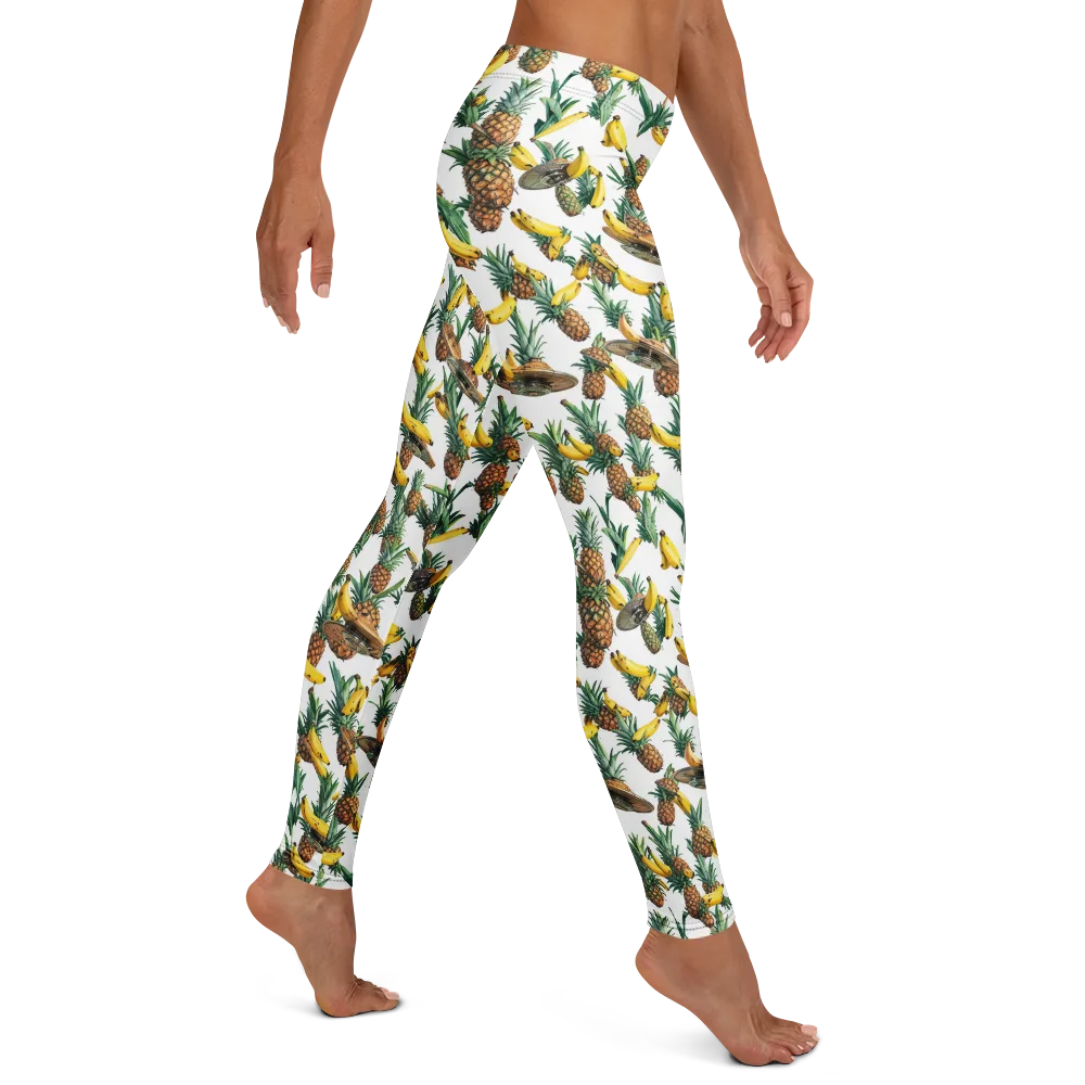Tropical Air Mail on Leggings — Right