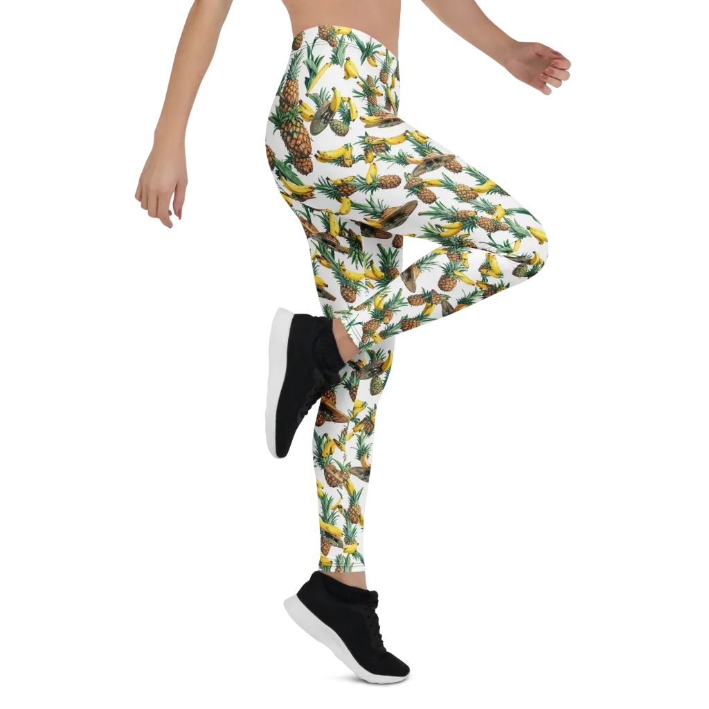 Tropical Air Mail on Leggings — Right