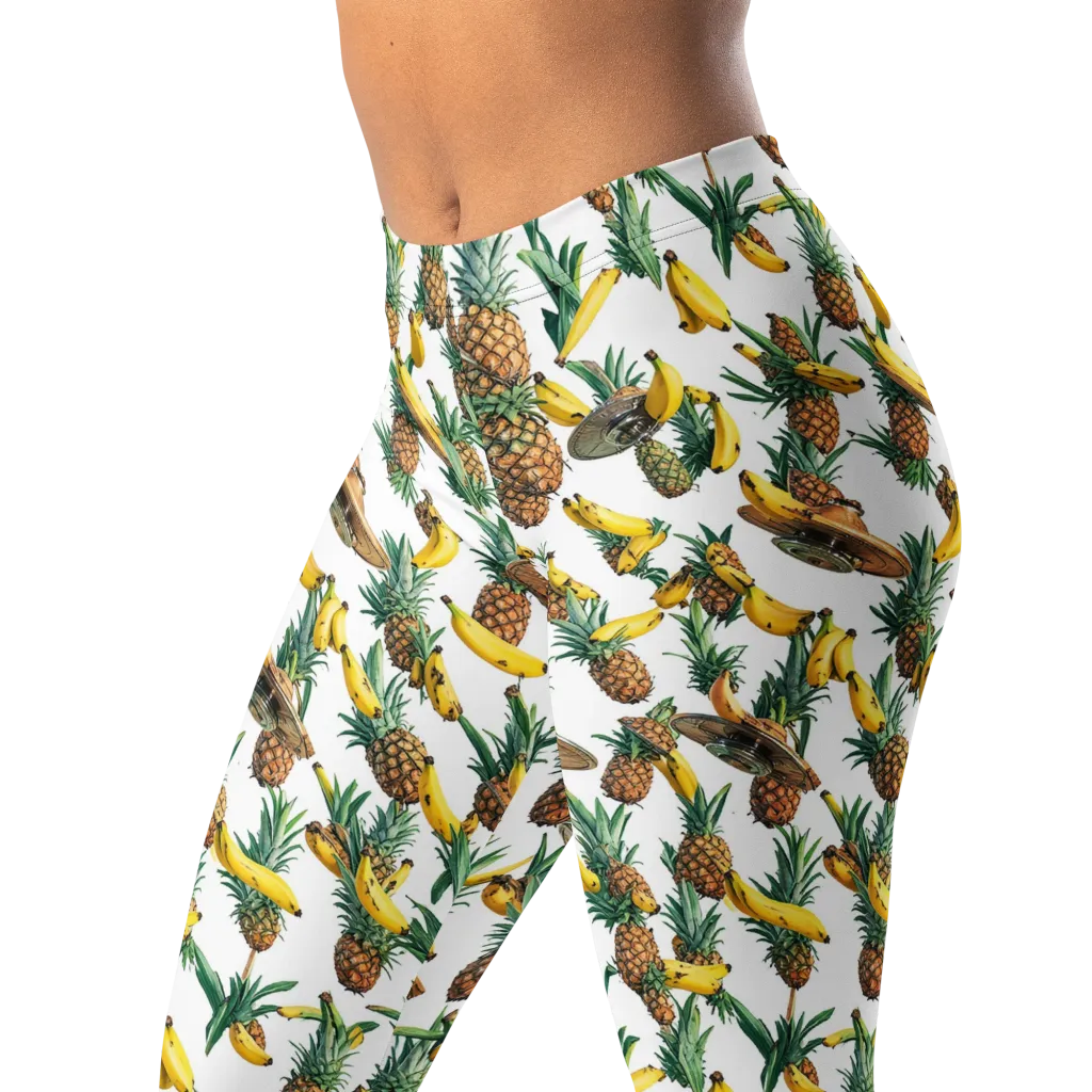 Tropical Air Mail on Leggings — Left Front
