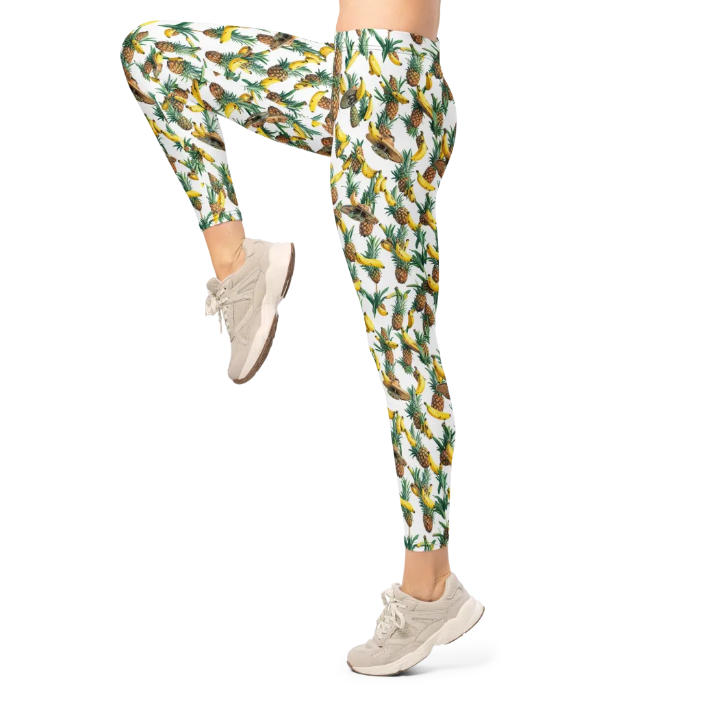 Tropical Air Mail on Leggings — Left