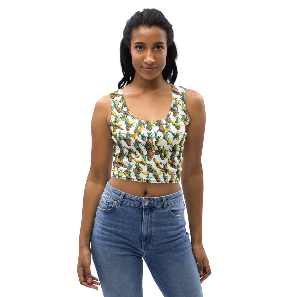 Tropical Air Mail on Crop Top — Front
