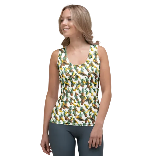 Tropical Air Mail on a Women's Tank Top