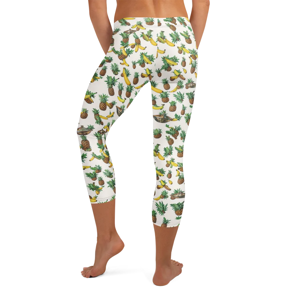 Tropical Orbit on Capri Leggings — Back
