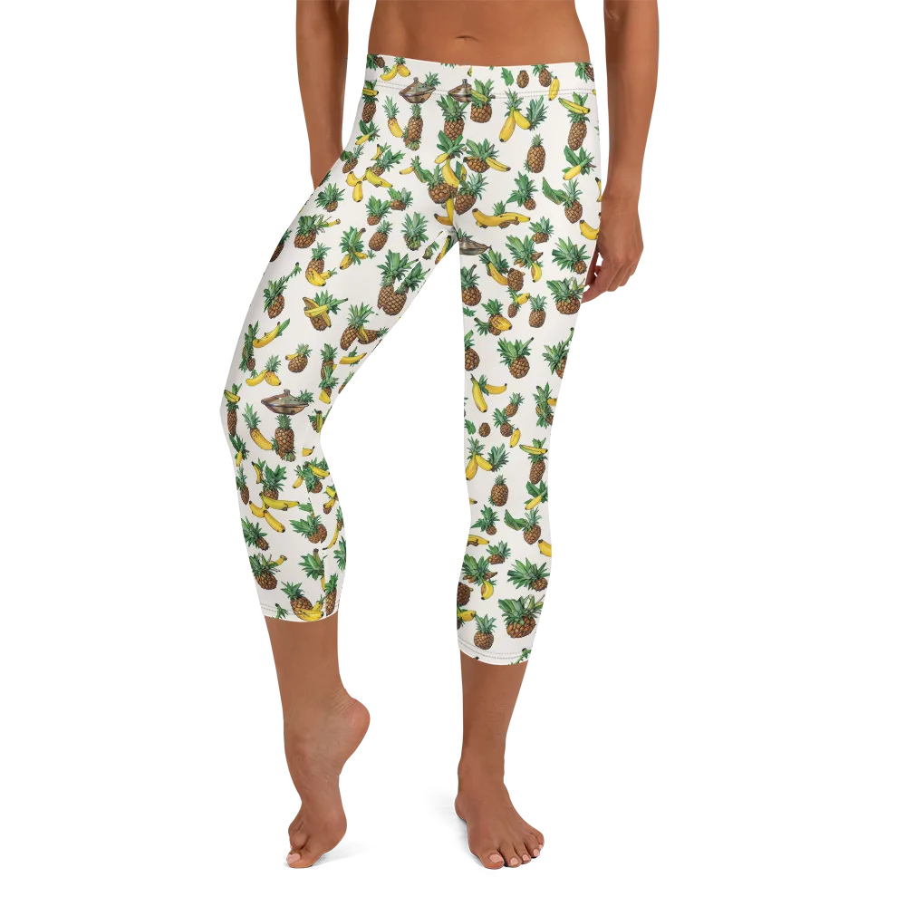 Tropical Orbit on Capri Leggings — Front