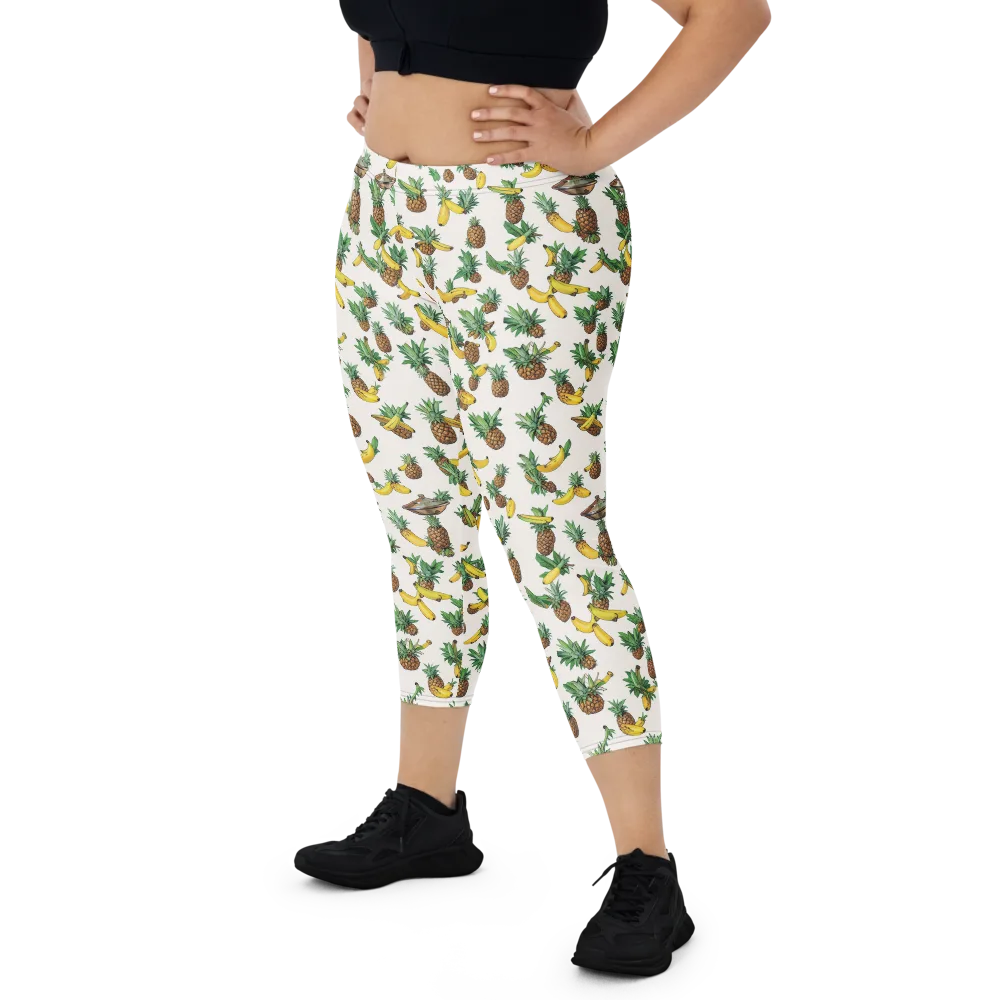 Tropical Orbit on Capri Leggings — Front