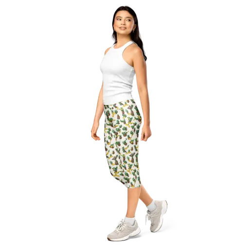 Tropical Orbit on a Capri Leggings