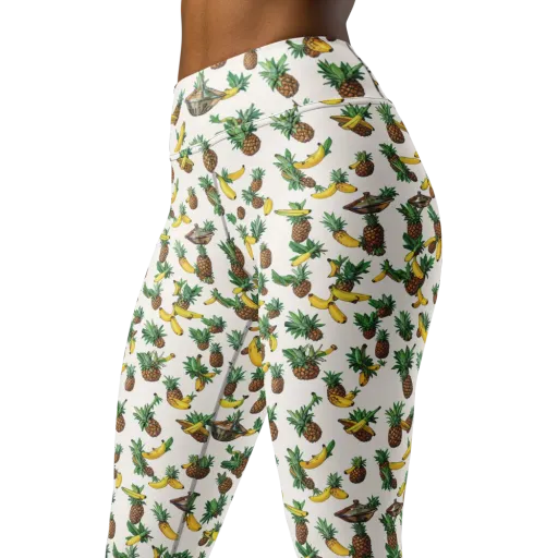 Tropical Orbit on a Yoga Leggings