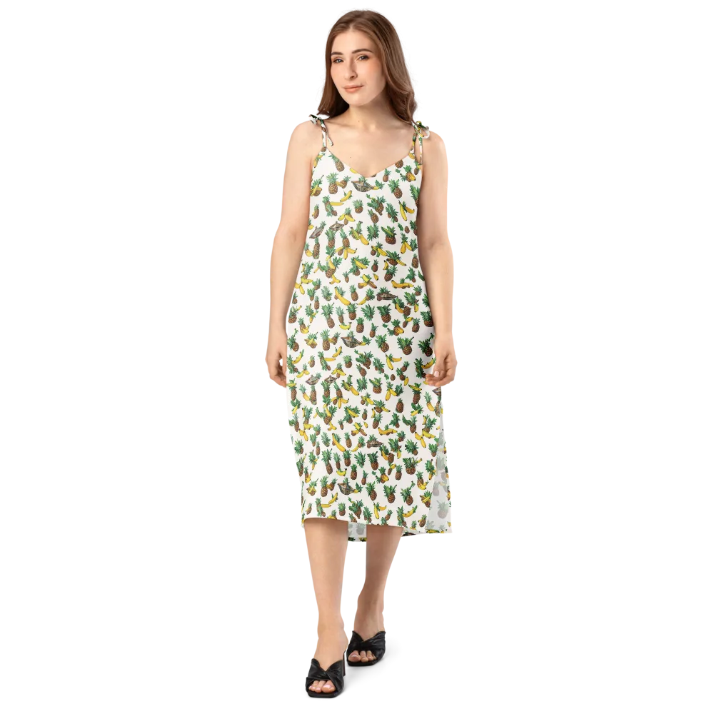 Tropical Orbit on Slip Dress — Front