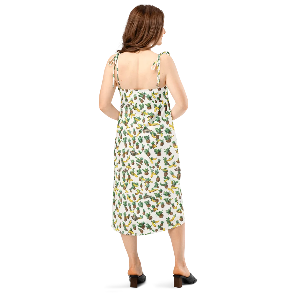 Tropical Orbit on Slip Dress — Back