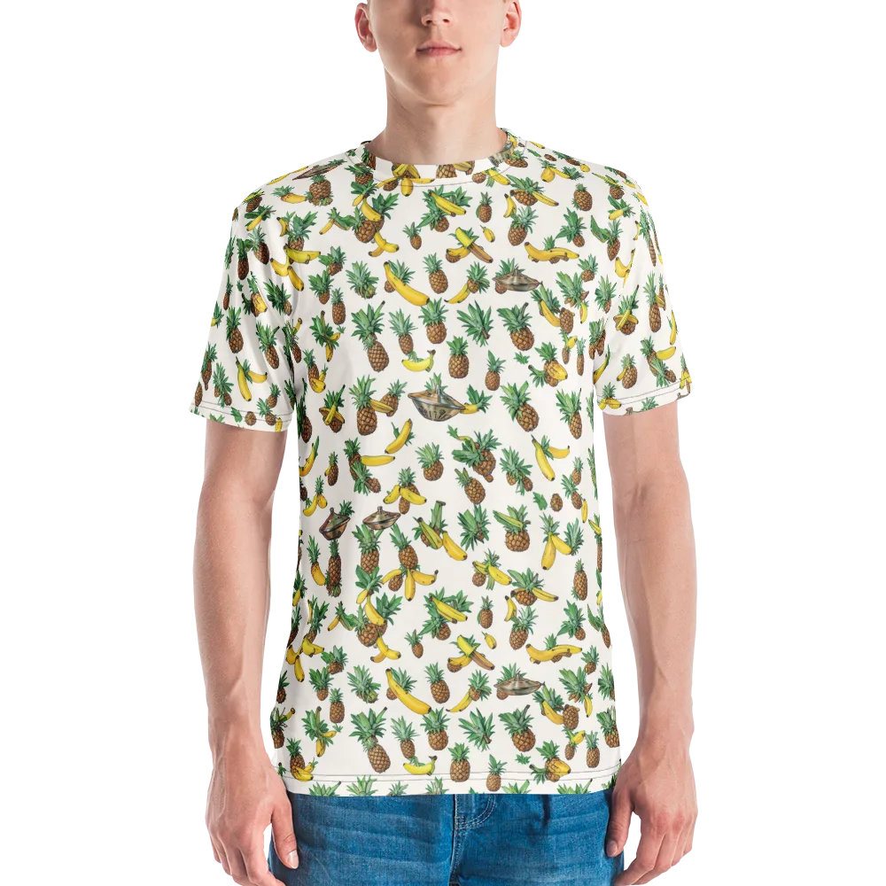 Tropical Orbit on Men's Crew Neck T-Shirt — Front