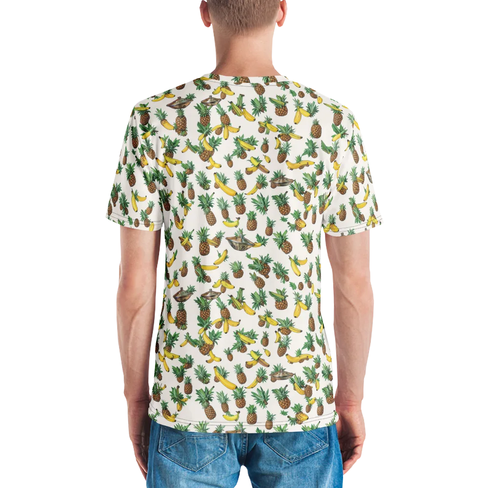 Tropical Orbit on Men's Crew Neck T-Shirt — Back