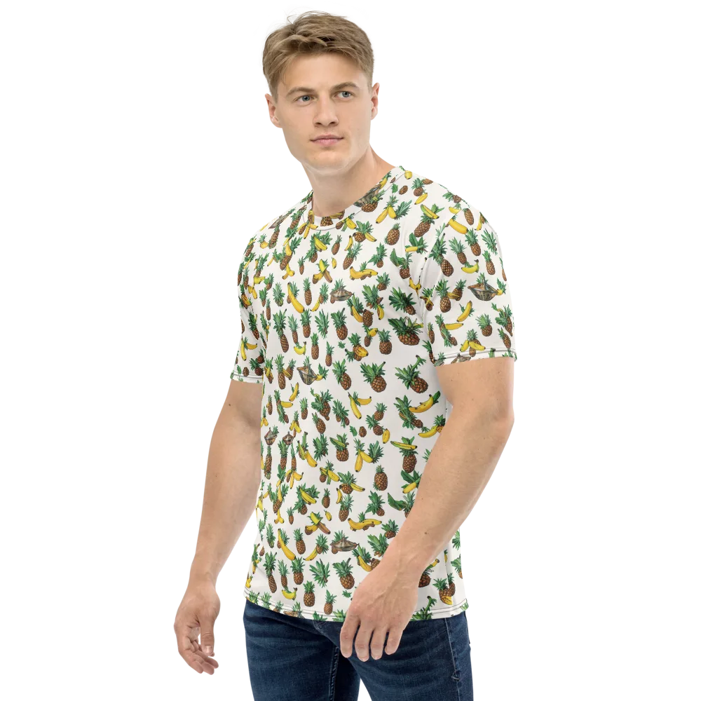 Tropical Orbit on Men's Crew Neck T-Shirt — Left