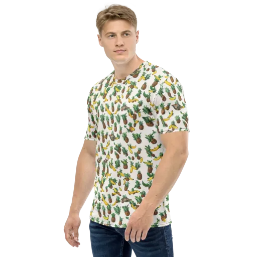 Tropical Orbit on a Men's Crew Neck T-Shirt
