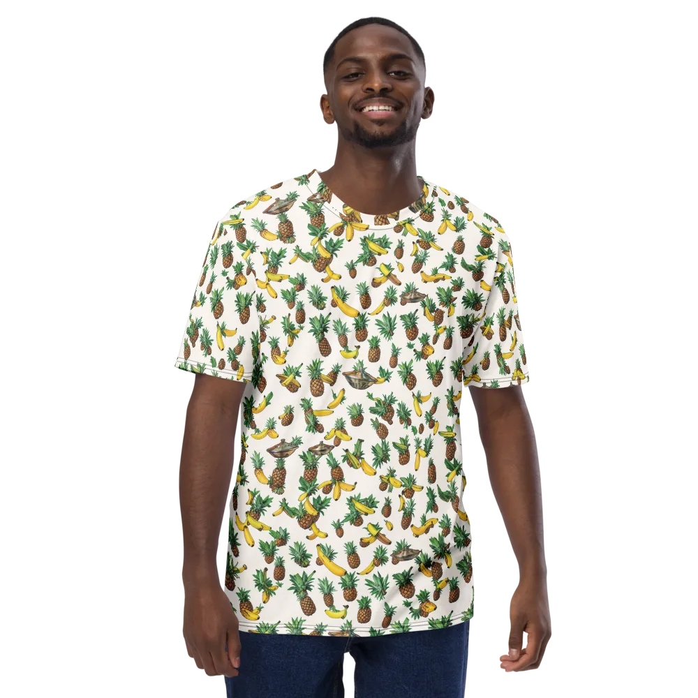 Tropical Orbit on Men's Crew Neck T-Shirt — Front