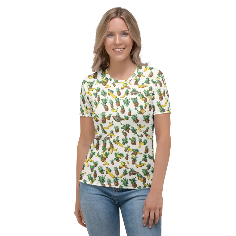 Tropical Orbit on Women's Crew Neck T-Shirt — Front