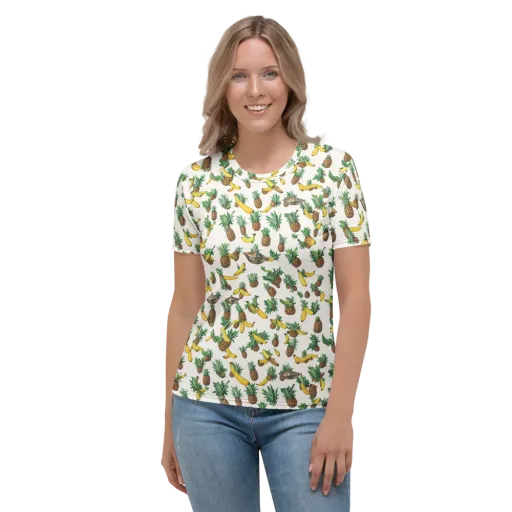 Tropical Orbit on a Women's Crew Neck T-Shirt