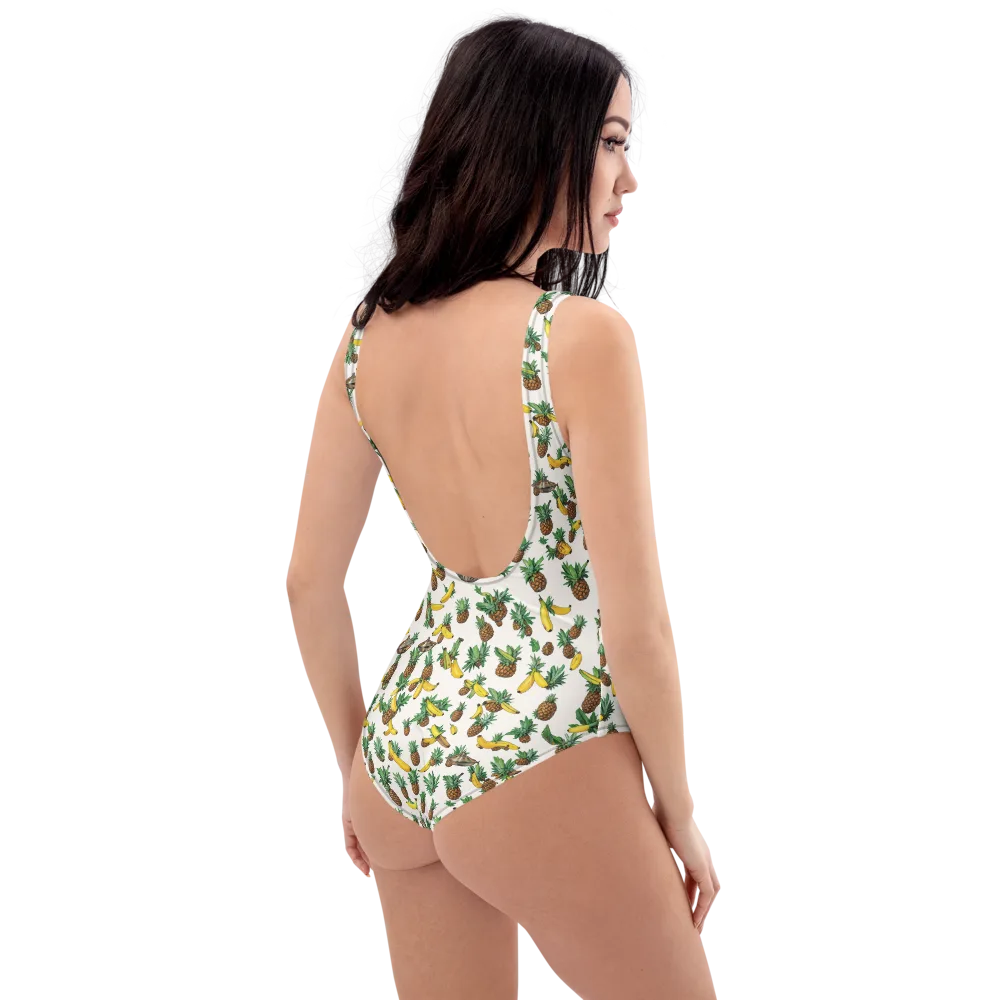 Tropical Orbit on One-Piece Swimsuit — Right Back