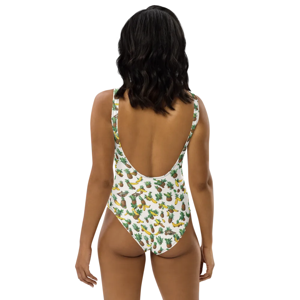 Tropical Orbit on One-Piece Swimsuit — Back