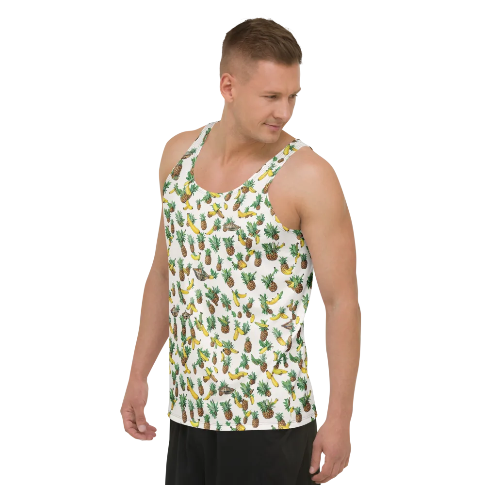 Tropical Orbit on Men's Tank Top — Left Front