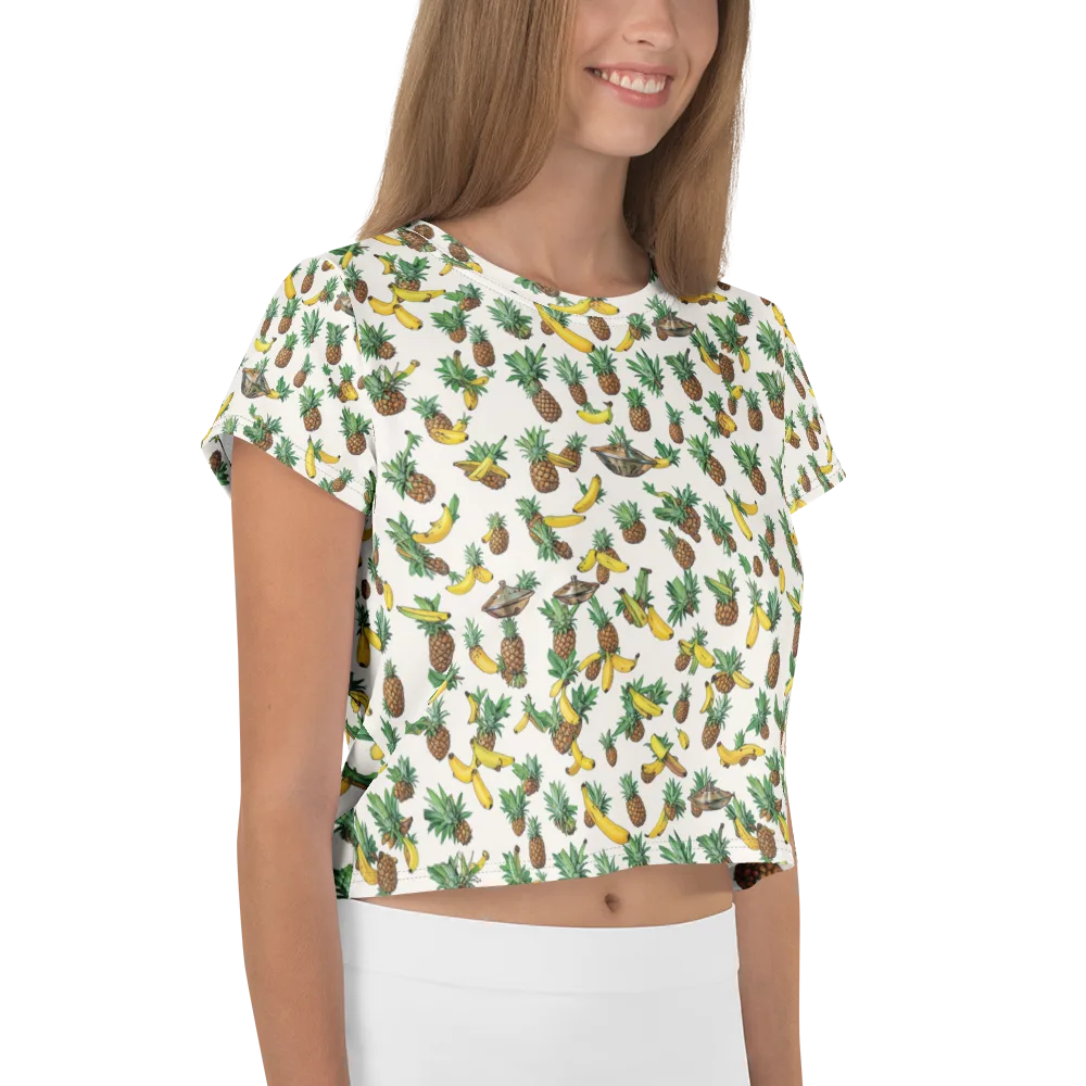 Tropical Orbit on Crop Tee — Right