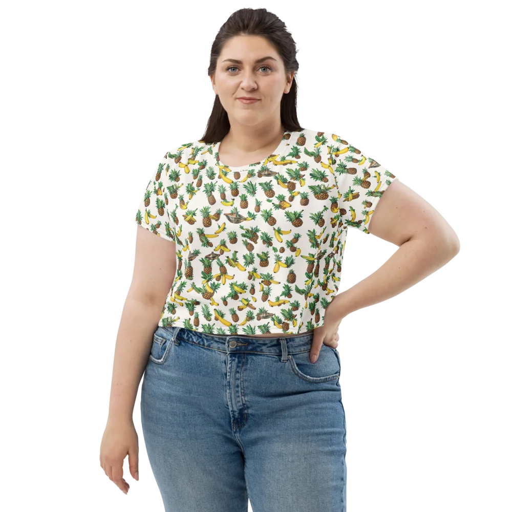 Tropical Orbit on Crop Tee — Front