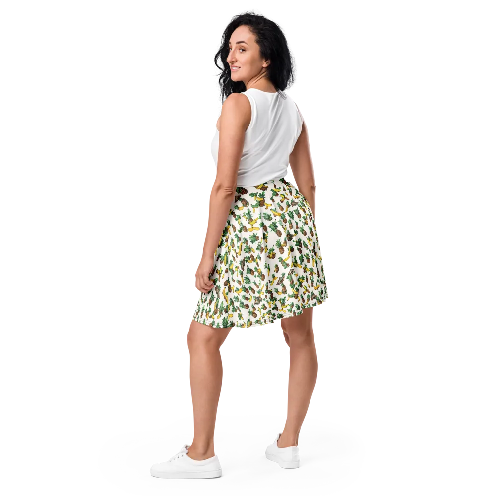 Tropical Orbit on Skater Skirt — Back