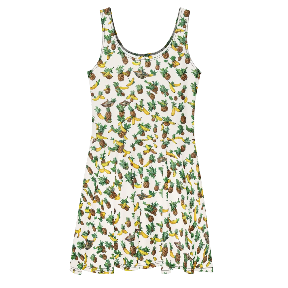 Tropical Orbit on Skater Dress — Front