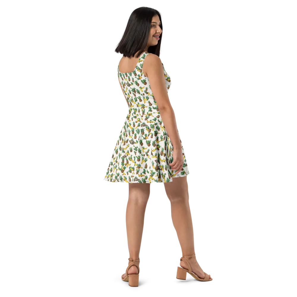 Tropical Orbit on Skater Dress — Right