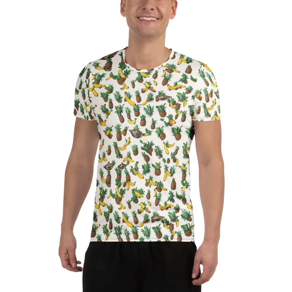 Tropical Orbit on Men's Athletic T-Shirt — Front