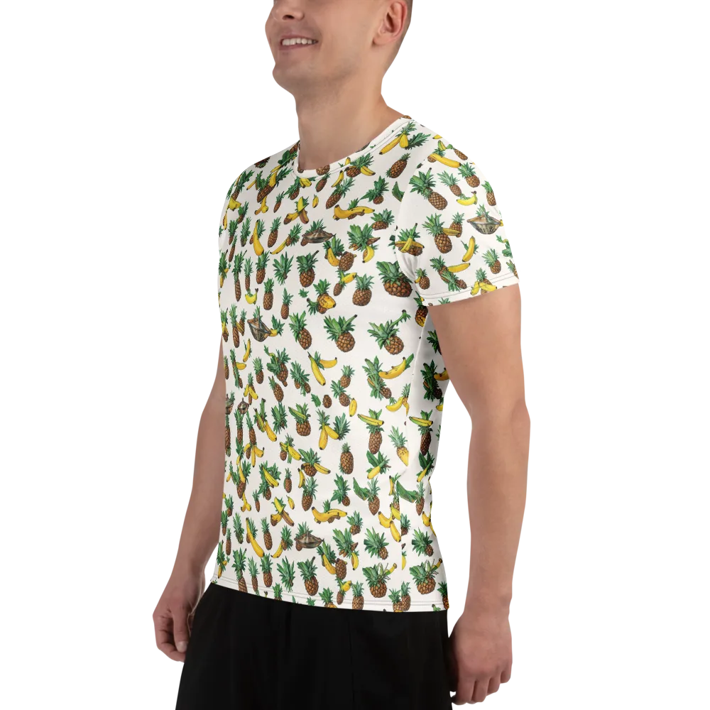Tropical Orbit on Men's Athletic T-Shirt — Left