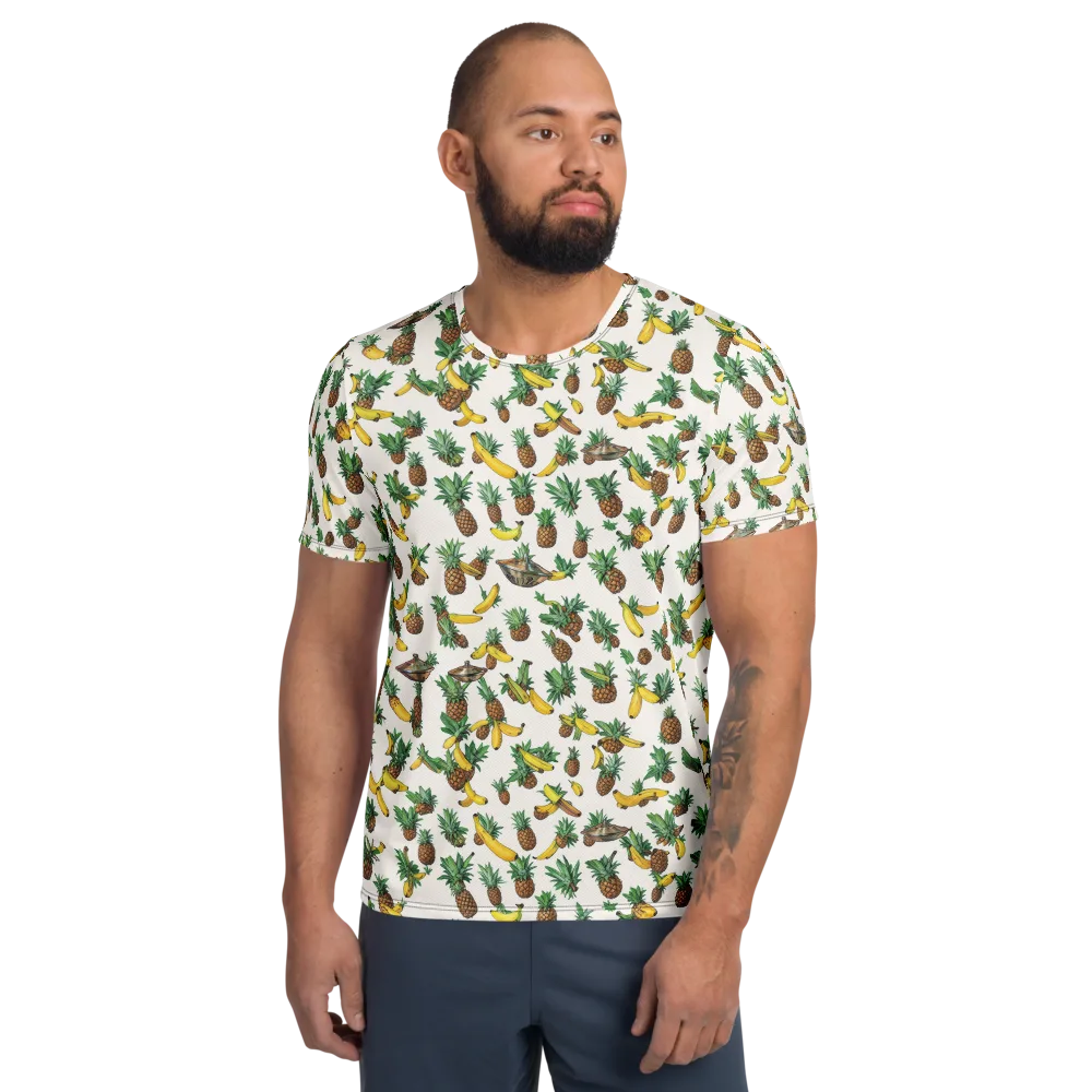 Tropical Orbit on Men's Athletic T-Shirt — Front