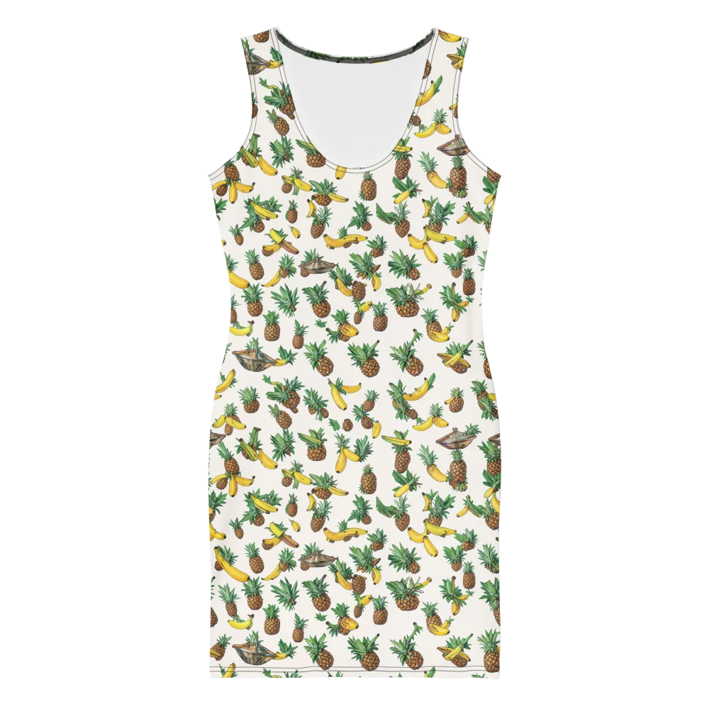 Tropical Orbit on Bodycon Dress — Front