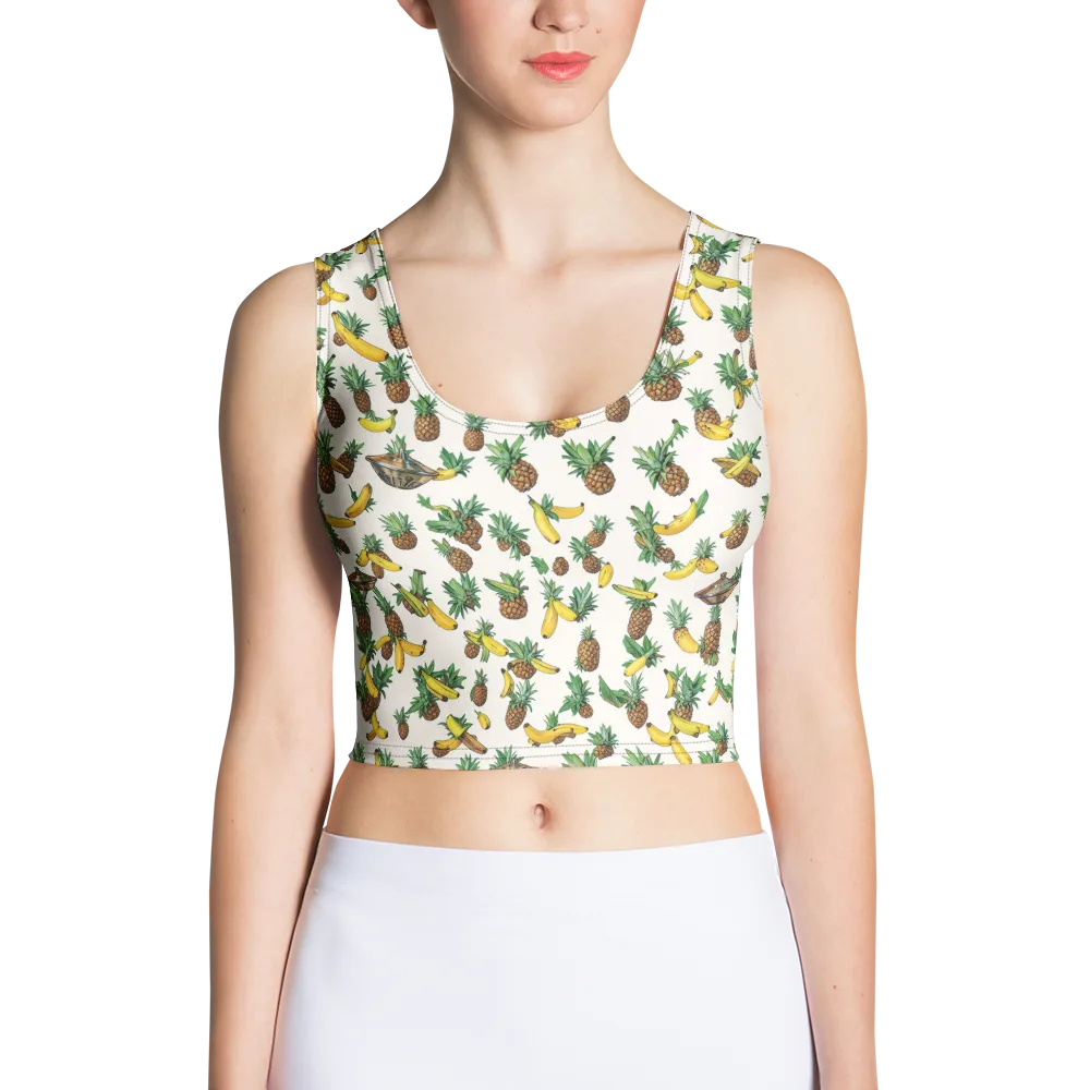 Tropical Orbit on Crop Top — Front