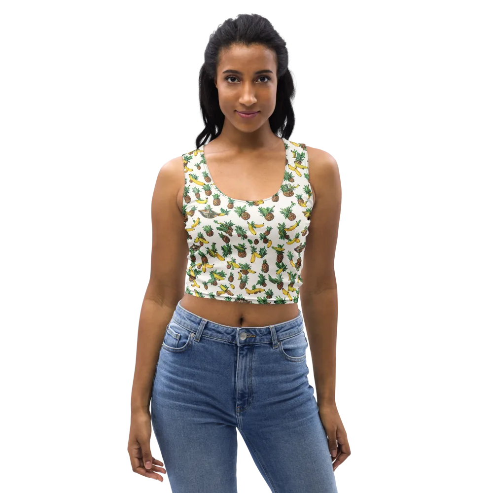 Tropical Orbit on Crop Top — Front