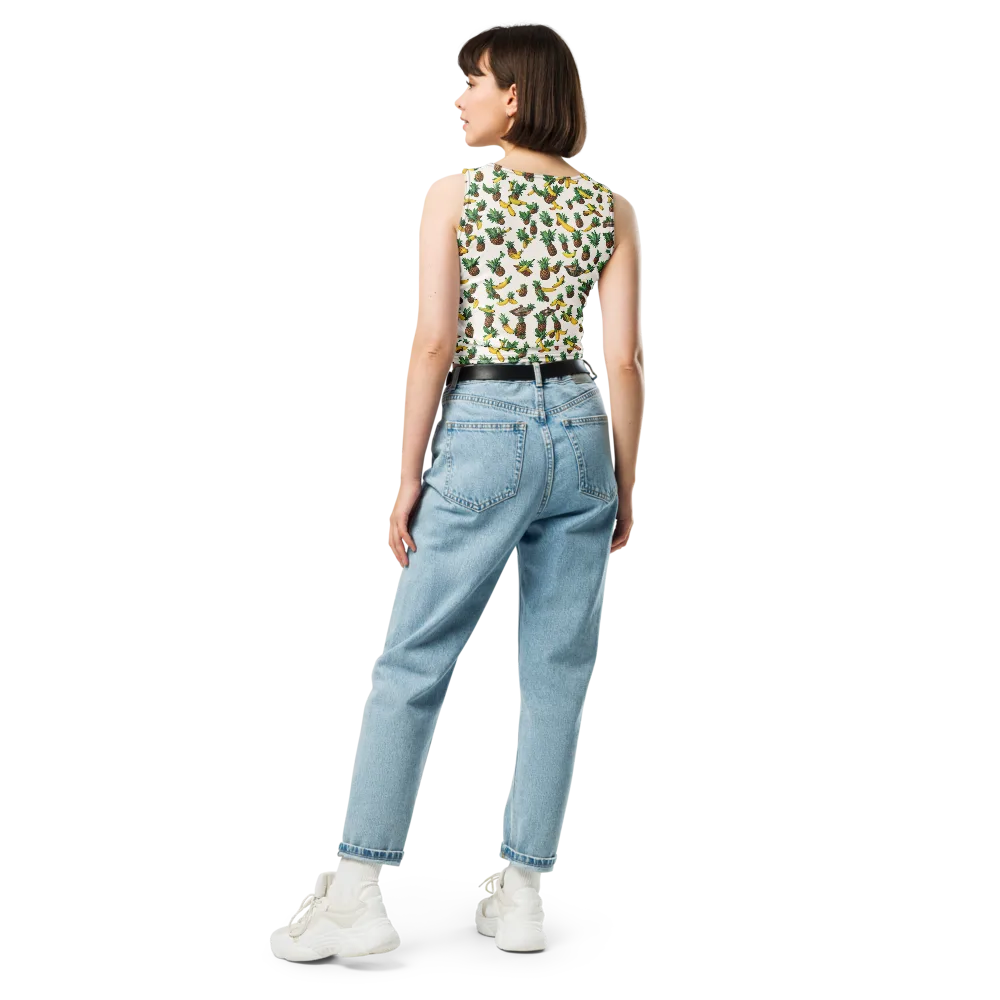 Tropical Orbit on Crop Top — Back