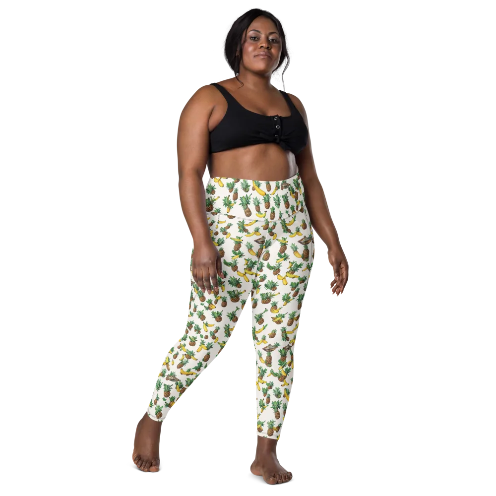 Tropical Orbit on Leggings with Pockets — Front