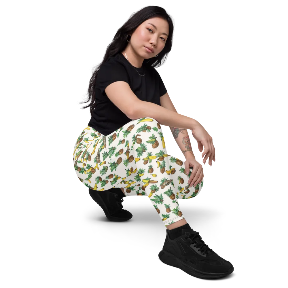 Tropical Orbit on Leggings with Pockets — Right Front