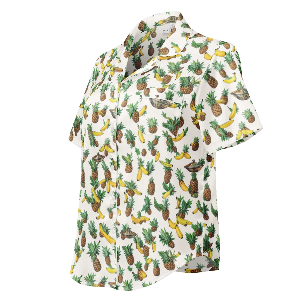 Tropical Orbit on Women's Short Sleeve Pajama Top — Left Front