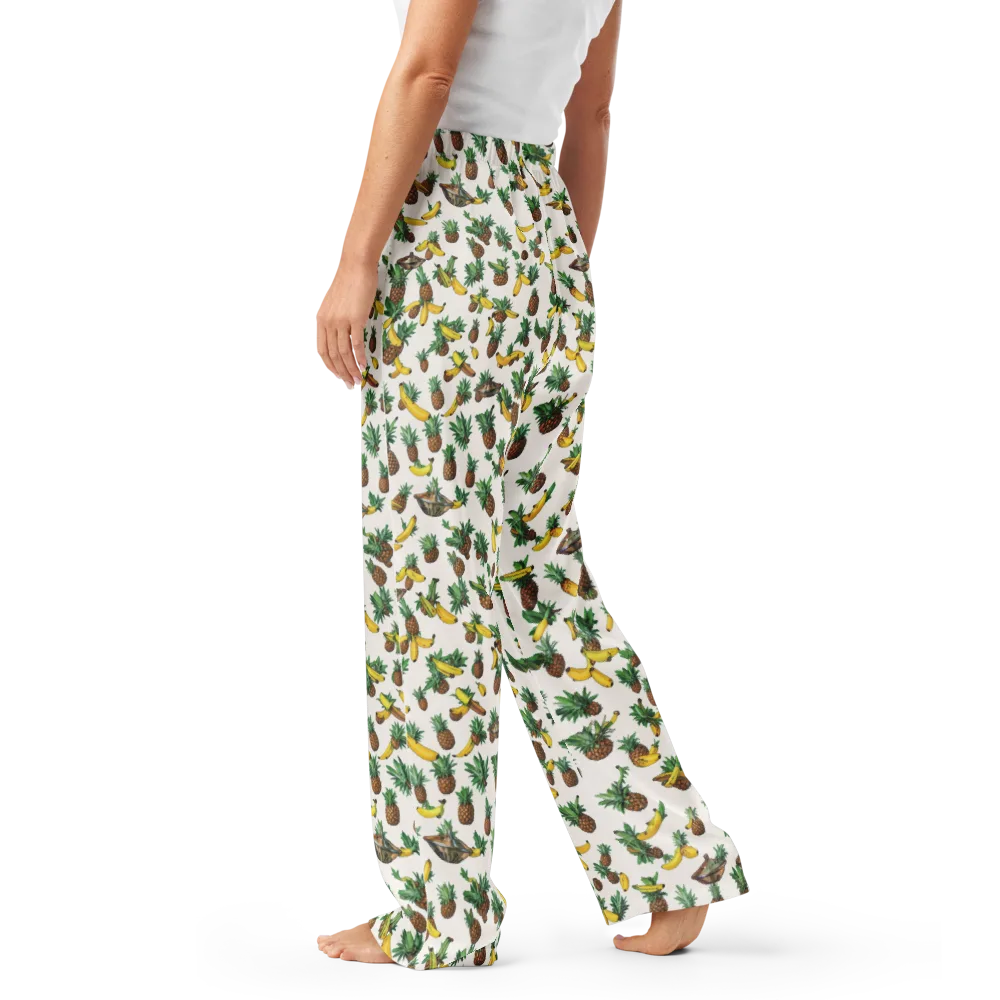 Tropical Orbit on Women's Pajama Pants — Left
