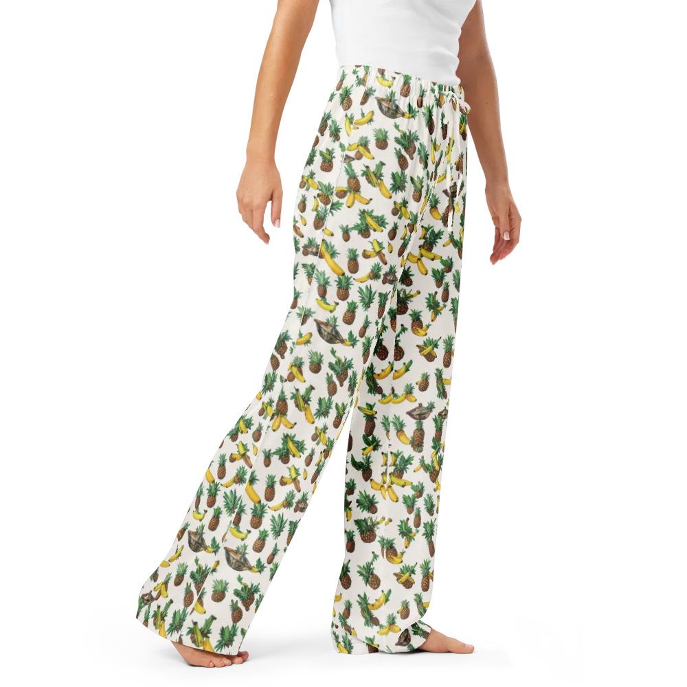 Tropical Orbit on Women's Pajama Pants — Right Front