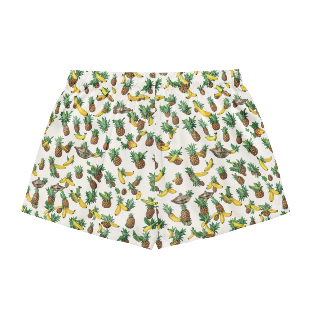 Tropical Orbit on Women's Pajama Shorts — Back