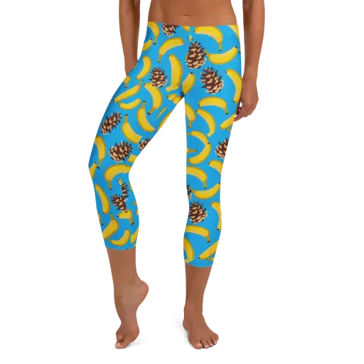 Tropic Timber on a Capri Leggings