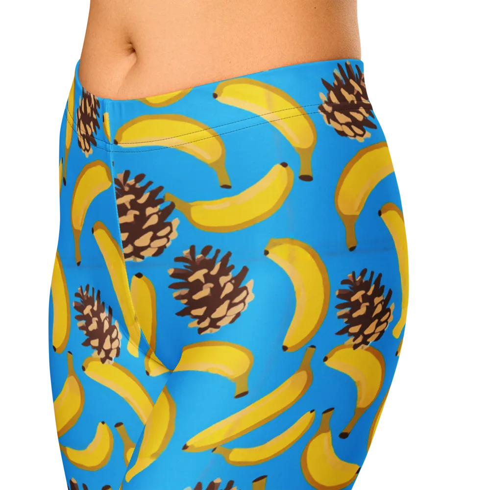 Tropic Timber on Capri Leggings — Zoomed-in