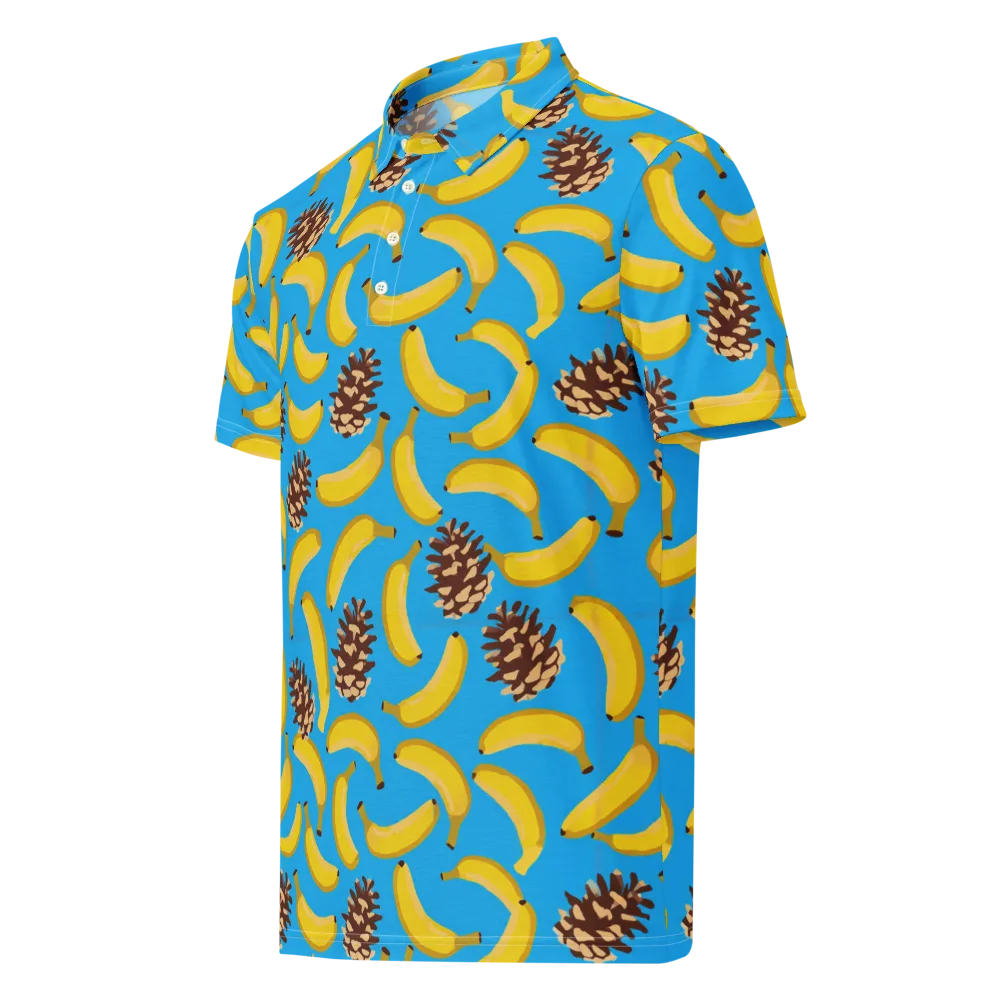Tropic Timber on Men's Slim Fit Polo Shirt — Left Front
